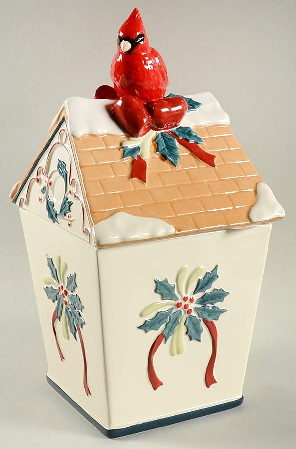 Winter Greetings Figural Cookie Jar & Lid by Lenox-1