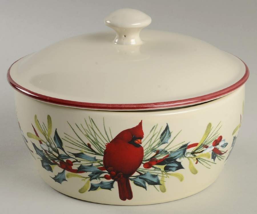 Winter Greetings 1 Qt Round Covered Casserole by Lenox-1