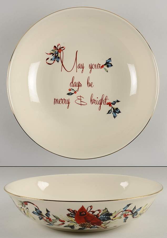Winter Greetings Sentiment Bowl by Lenox-1