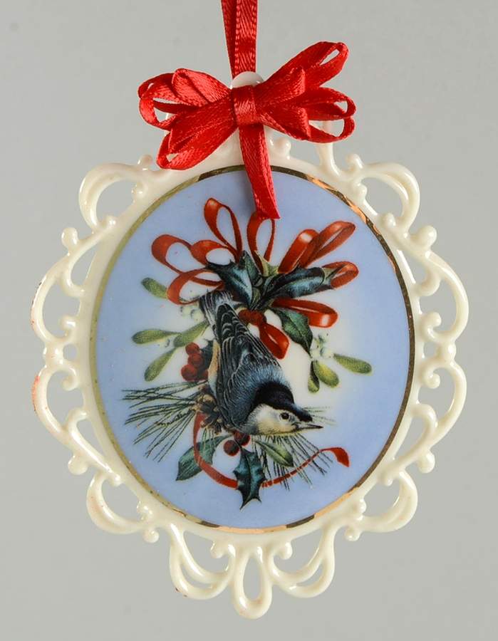 Winter Greetings Oval Pierced Edge Ornament by Lenox-1