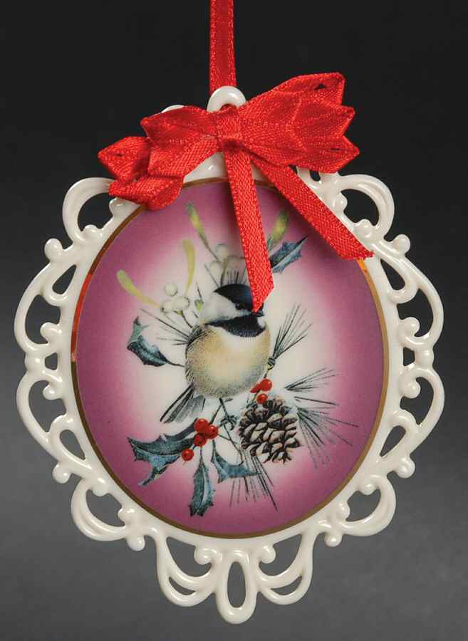 Winter Greetings Oval Pierced Edge Ornament by Lenox-1