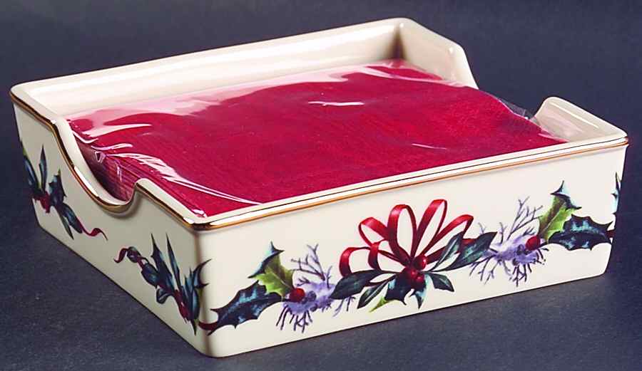 Winter Greetings Napkin Holder/Box with Paper Napkins by Lenox-1