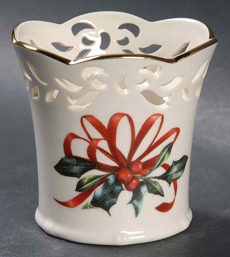 Winter Greetings Small Pierced Votive Candleholder by Lenox-1