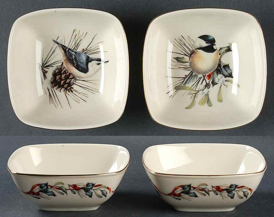 Winter Greetings (Set of 2) Sauce Dips (Motif #1 & Motif #2) by Lenox-1
