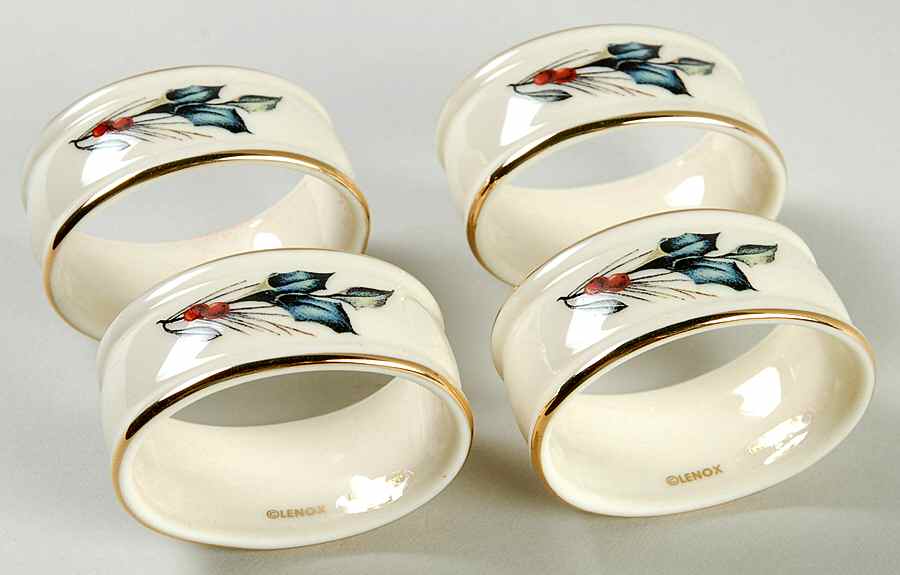 Winter Greetings Napkin Ring - Set of 4 by Lenox-1