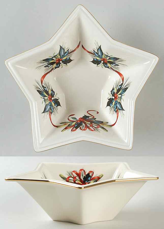 Winter Greetings Star Shaped Bowl by Lenox-1