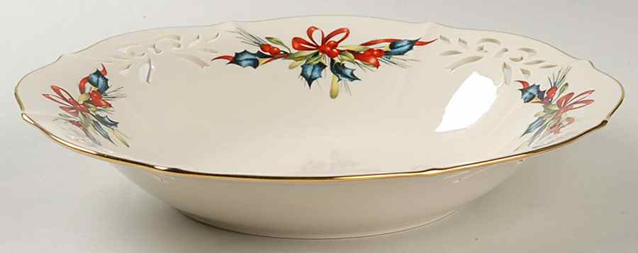 Winter Greetings 10" Pierced Shallow Round Bowl by Lenox-1