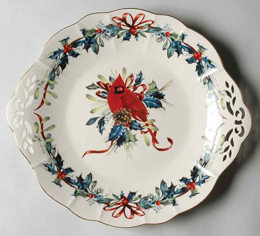 Winter Greetings Pierced Cake Plate by Lenox-1