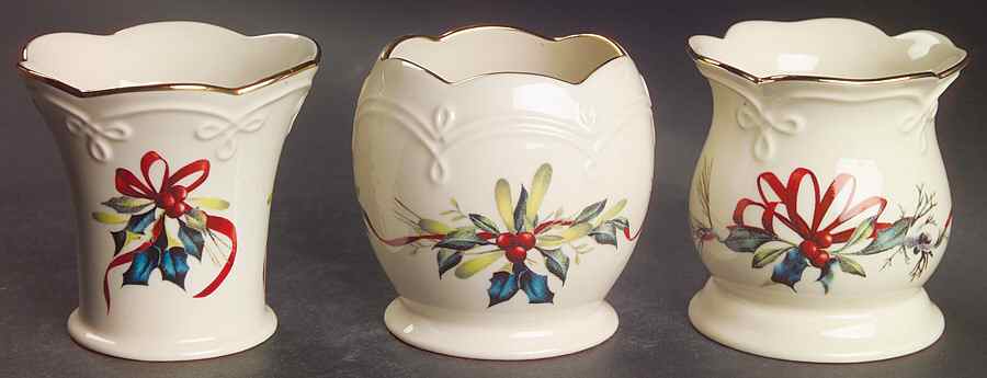 Winter Greetings Votive Candleholder - Set of 3 Motifs by Lenox-1