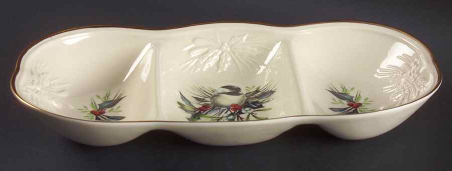 Winter Greetings 3-Part Oval Divided Server by Lenox-1