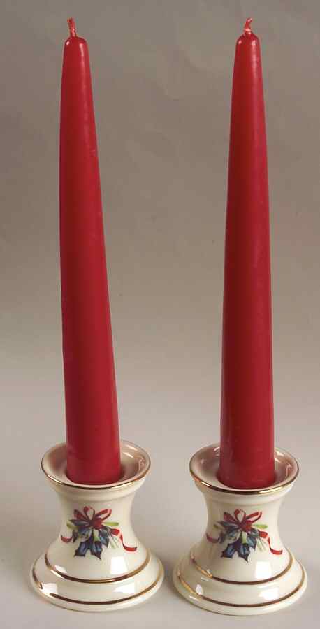 Winter Greetings 2" Candlestick - Set of 2 with Candles by Lenox-1