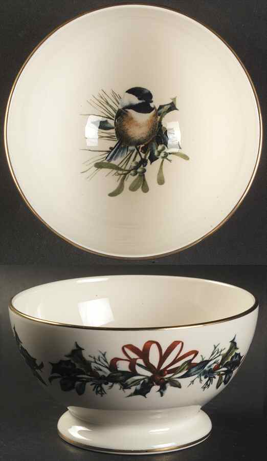 Winter Greetings Footed Dessert Bowl by Lenox-1