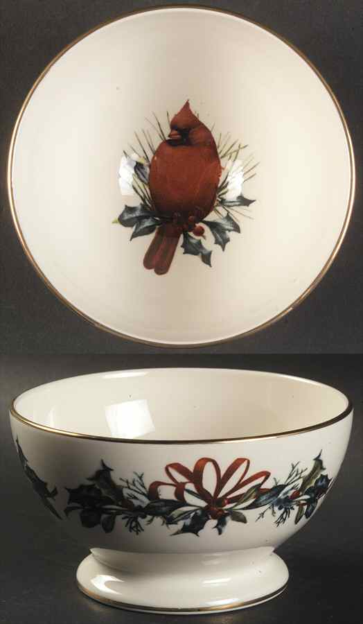 Winter Greetings Footed Dessert Bowl by Lenox-1