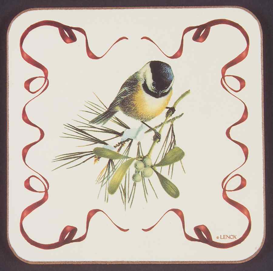 Winter Greetings Square Corkback Coaster by Lenox-1