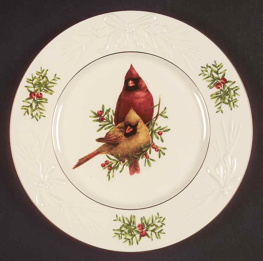 Winter Greetings Carved Accent Luncheon Plate by Lenox-1
