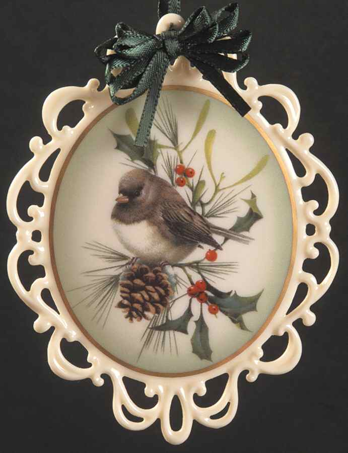 Winter Greetings Oval Pierced Edge Ornament by Lenox-1