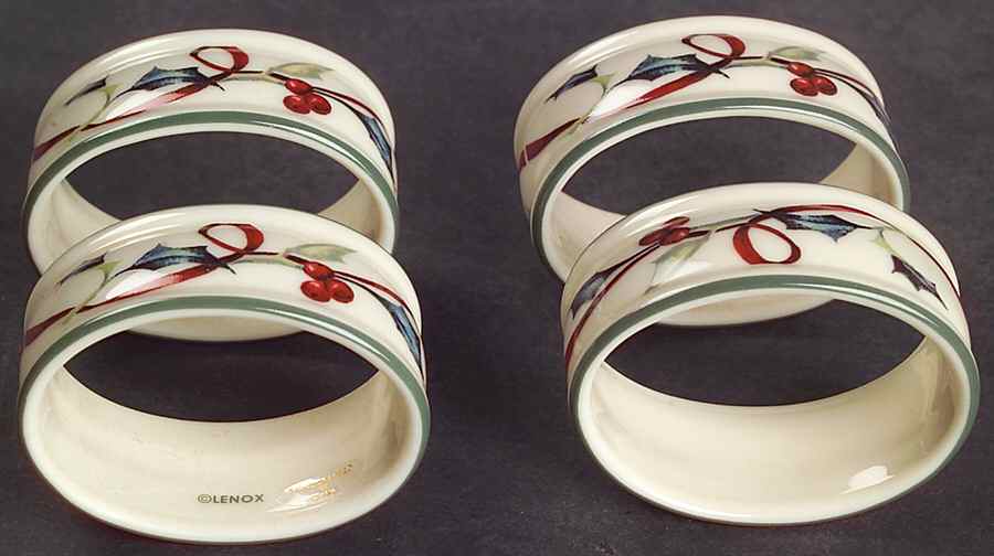 Winter Greetings Napkin Ring - Set of 4 by Lenox-1