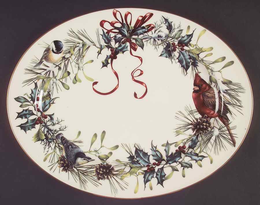 Winter Greetings 16" Oval Serving Platter by Lenox-1