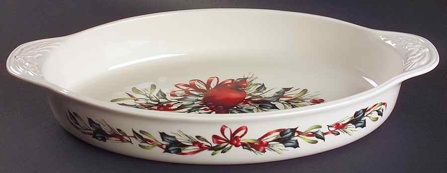 Winter Greetings 15" Oval Baker by Lenox-1