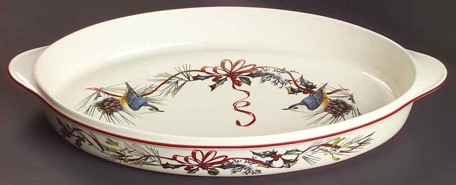 Winter Greetings 16" Oval Baker by Lenox-1