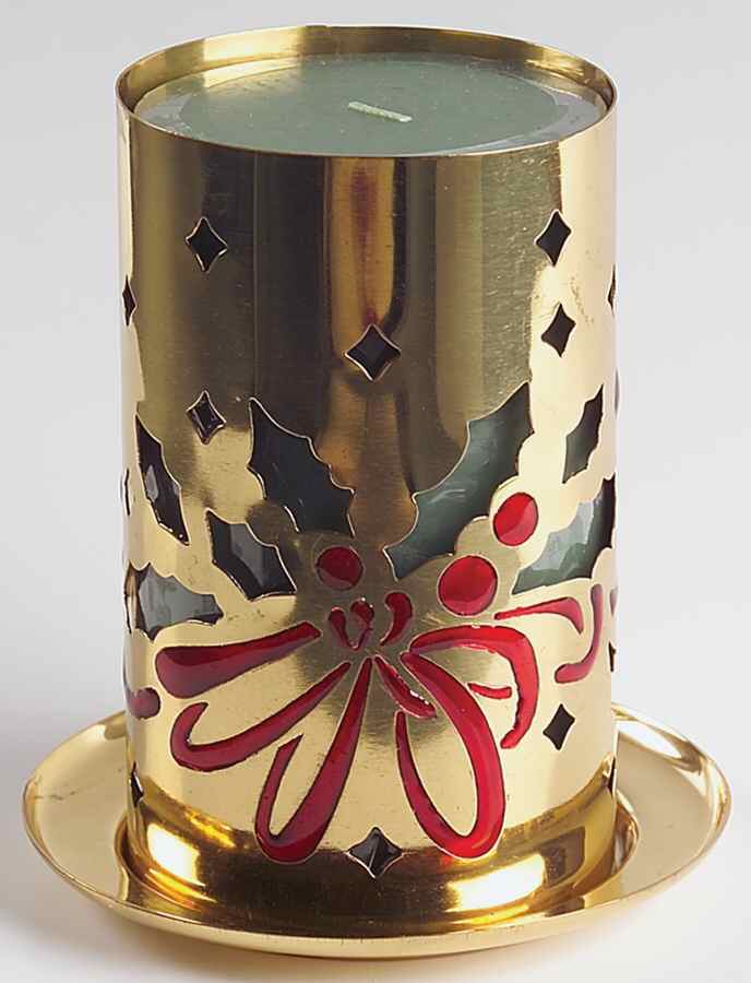Winter Greetings Metal Pierced Candleholder w/Candle by Lenox-1