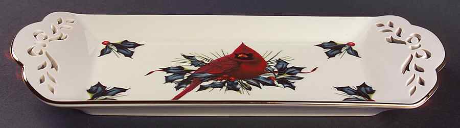 Winter Greetings 12" Pierced Tidbit Tray by Lenox-1