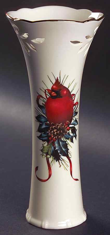 Winter Greetings 8" Pierced Bud Vase by Lenox-1