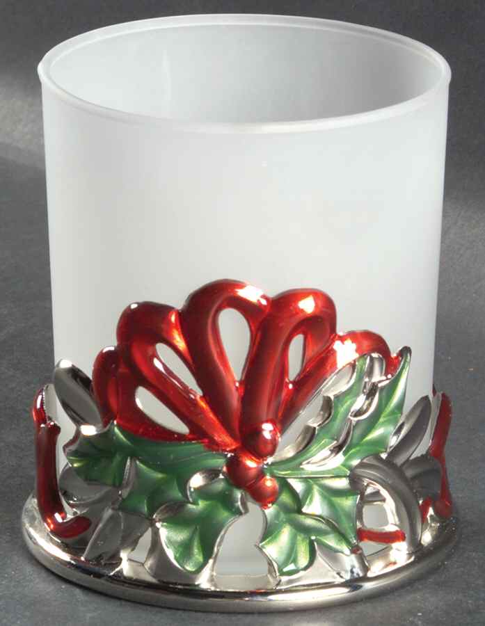 Winter Greetings Glass Votive W/Metal Base by Lenox-1