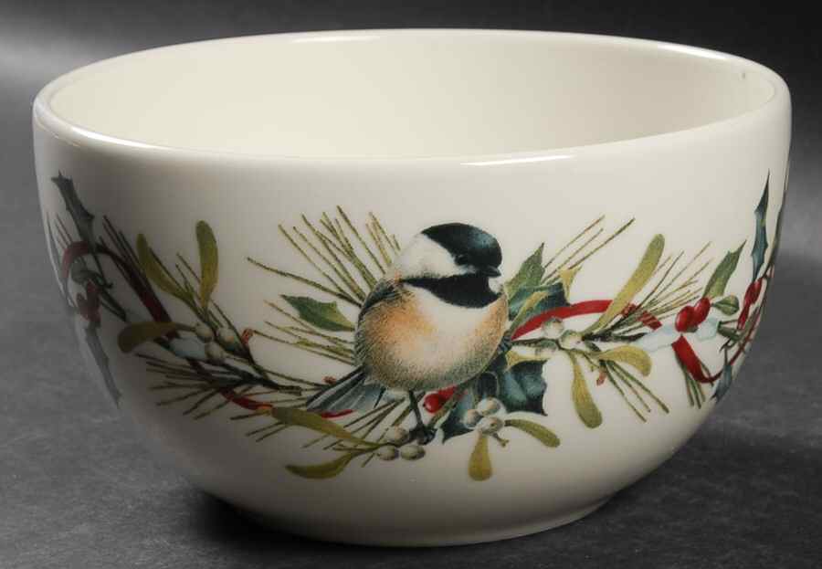 Winter Greetings Small Ceramic Bowl No Plastic Lid by Lenox-1