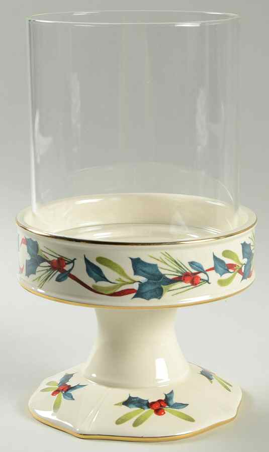 Winter Greetings Pillar Candleholder & Glass Shade by Lenox-1