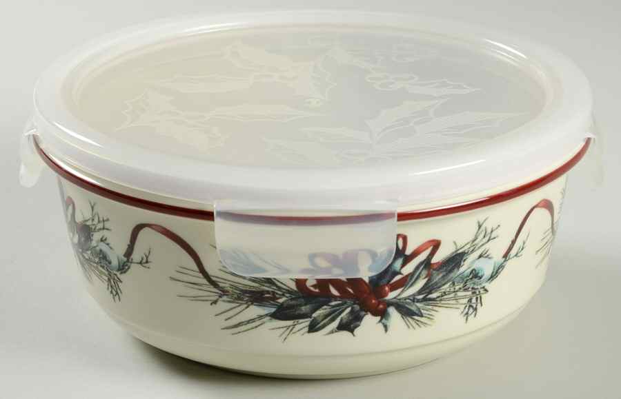 Winter Greetings Medium Serve & Store Bowl with Lid by Lenox-1