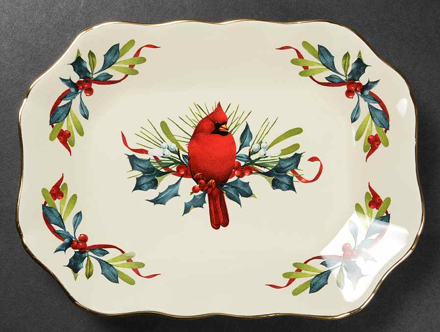 Winter Greetings 9" Scalloped Tray by Lenox-1