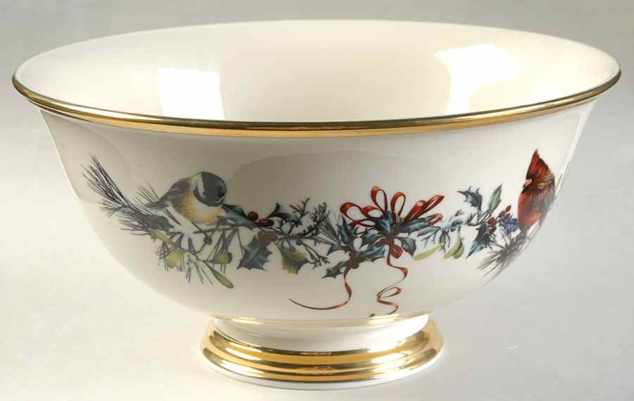 Winter Greetings 10" Footed Salad Serving Bowl by Lenox-1