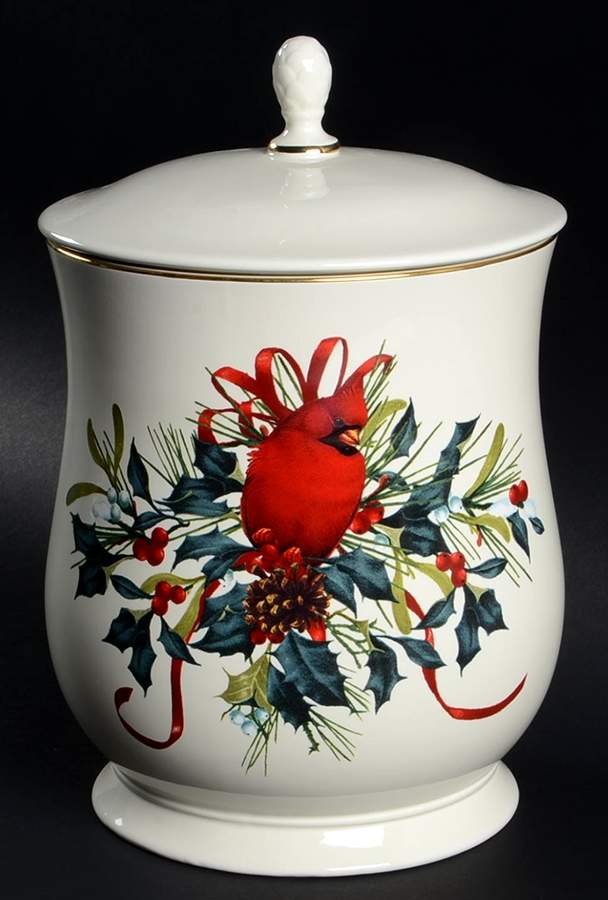Winter Greetings Cookie Jar & Lid by Lenox-1