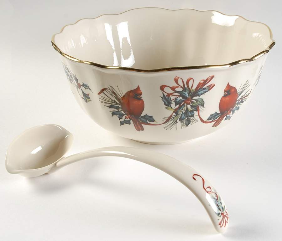 Winter Greetings Punch Bowl and Ladle by Lenox-1