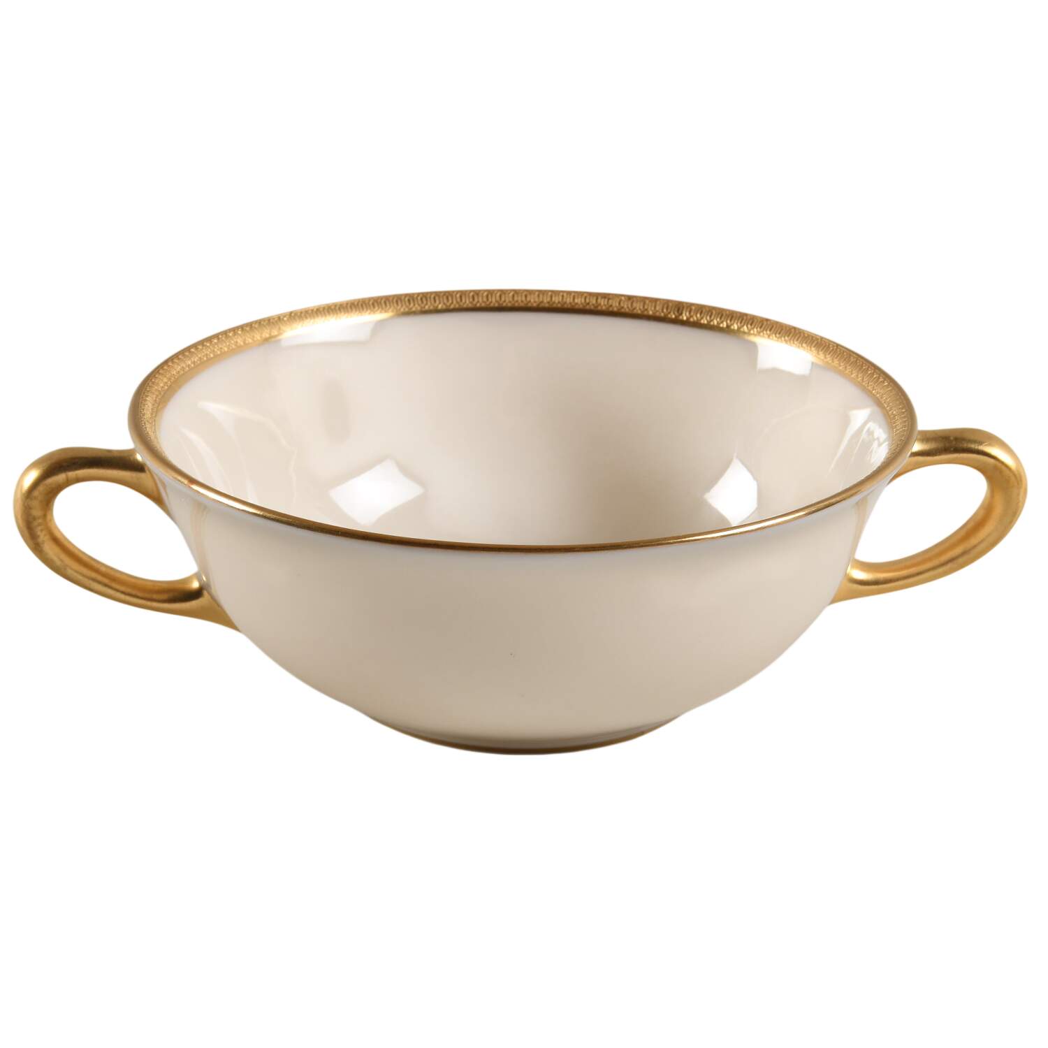 Windsor (Gold Backstamp) Flat Cream Soup Bowl by Lenox-1