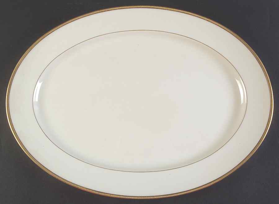 Windsor (Gold Backstamp) 17" Oval Serving Platter by Lenox-1