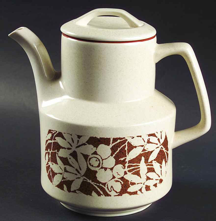 Woodspice (Trim On Edge) Coffee Pot & Lid by Lenox-1