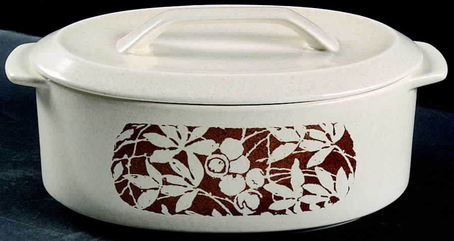 Woodspice (Trim Off Edge-No Trim) 2.5 Quart Oval Covered Casserole by Lenox-1