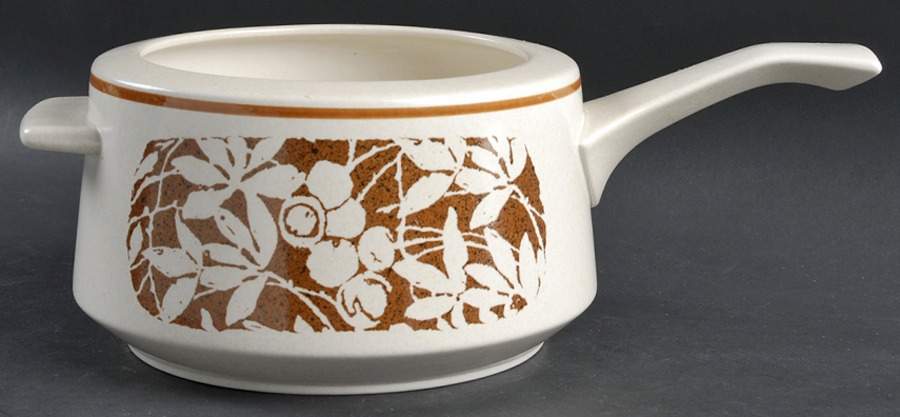 Woodspice (Trim Off Edge-No Trim) Open Fondue Pot by Lenox-1