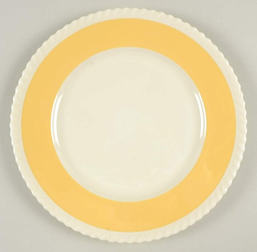 Gadroon Yellow (Rim) Dinner Plate by Lenox-1