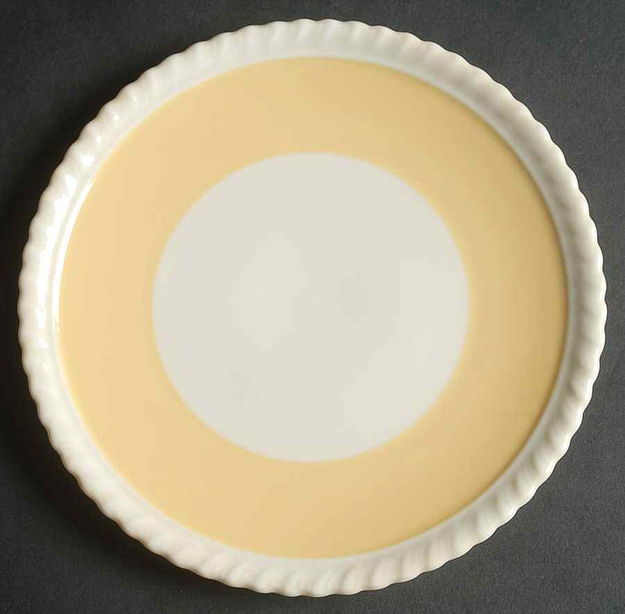Gadroon Yellow (Rim) Saucer for Cream Soup Bowl by Lenox-1