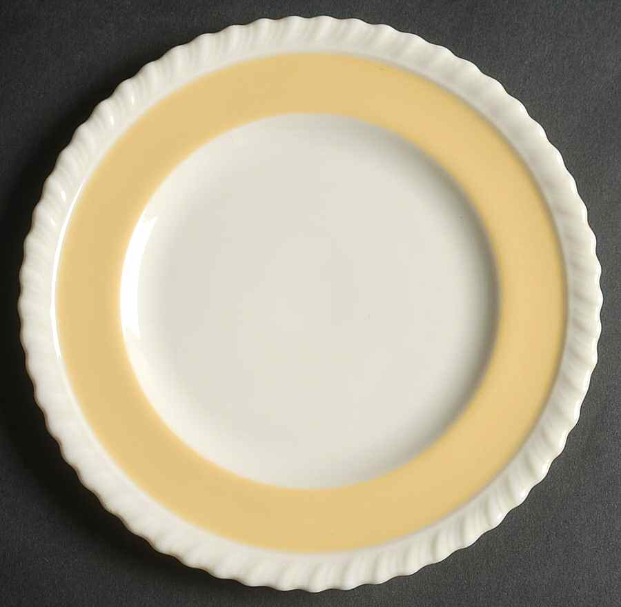 Gadroon Yellow (Rim) Bread & Butter Plate by Lenox-1