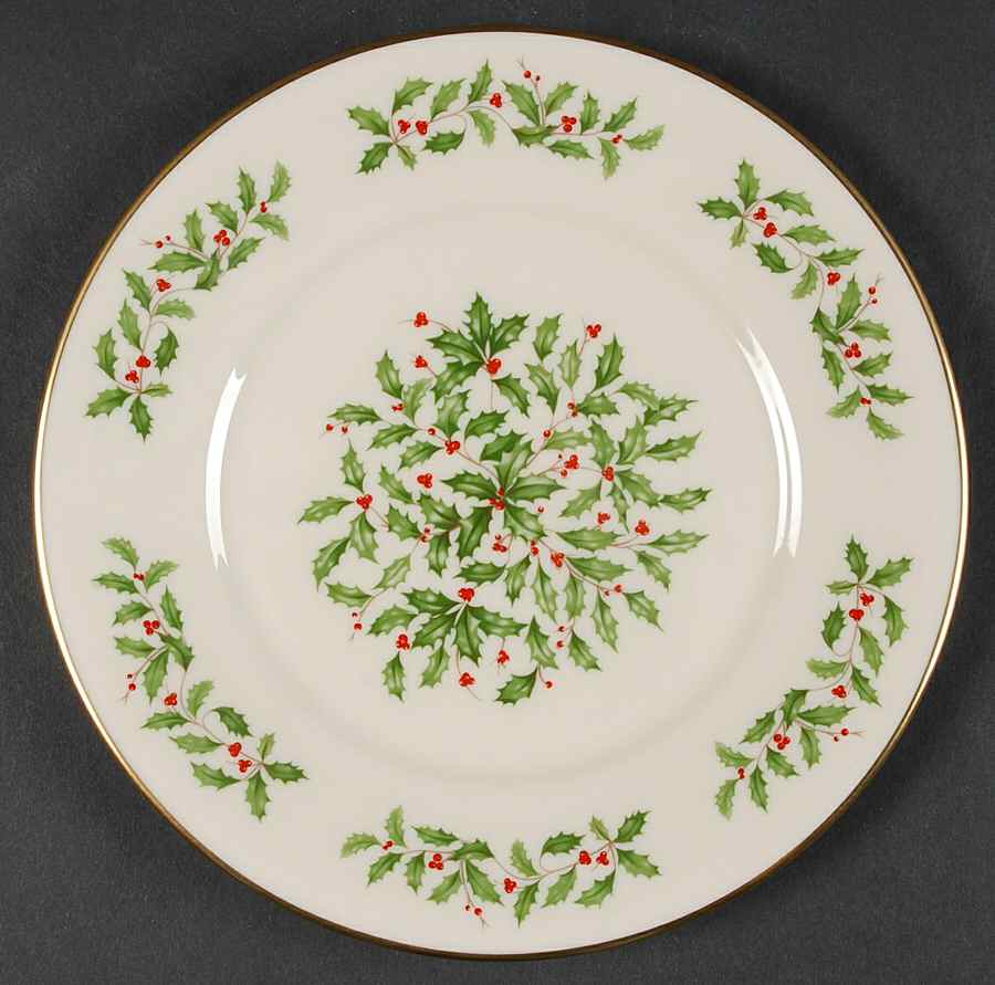 Yuletide Holly Salad Plate by Lenox-1