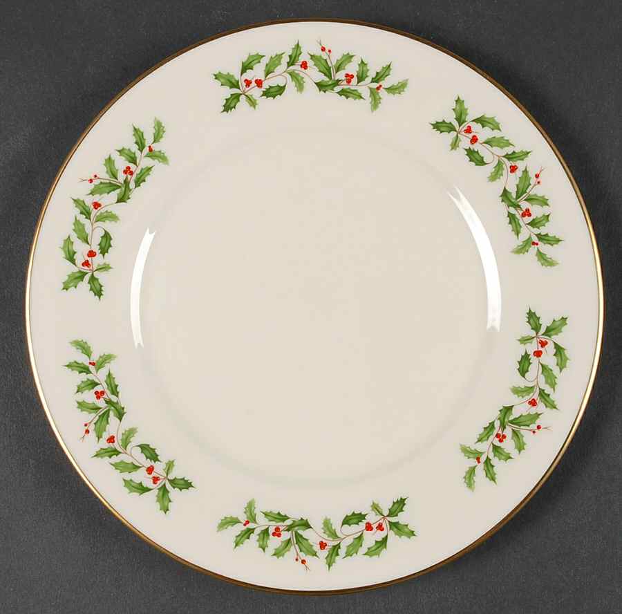 Yuletide Holly Salad Plate by Lenox-1