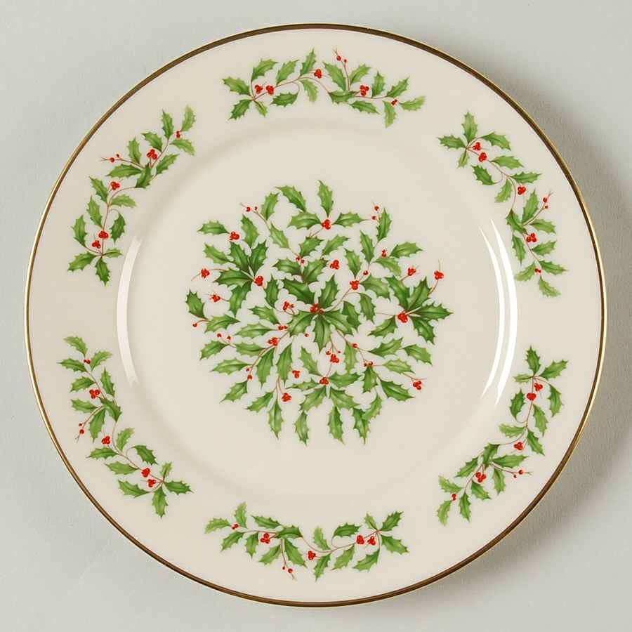 Yuletide Holly Bread & Butter Plate by Lenox-1