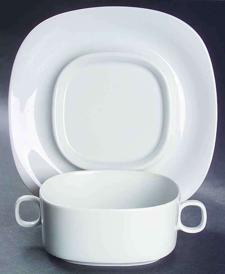 Transition Flat Cream Soup Bowl & Saucer Set by Langenthal-1
