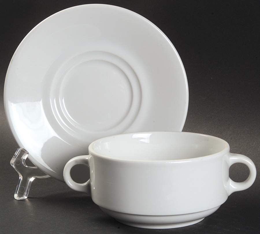 Stack Flat Cream Soup Bowl & Saucer Set by Langenthal-1