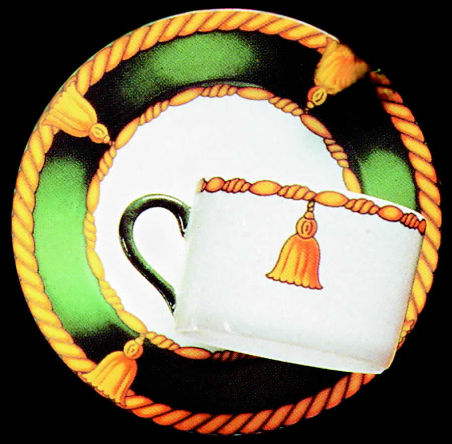 Ali Baba Flat Cup & Saucer Set by Laure Japy-1