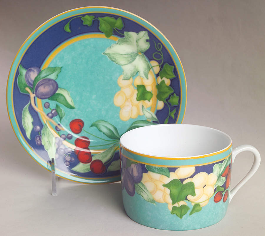 Gourmandise Breakfast Cup & Saucer Set by Laure Japy-1